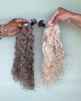 Beach Wavy Fusion K-Tips — Ash Blonde Bundle Set 22"