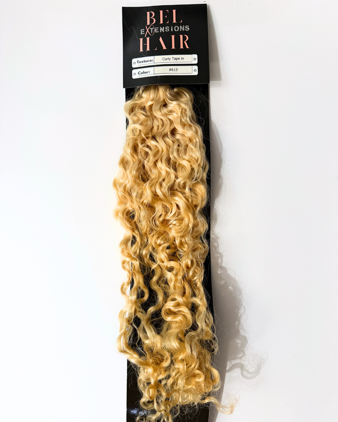 22" Lightest Blonde Curly Tape-ins