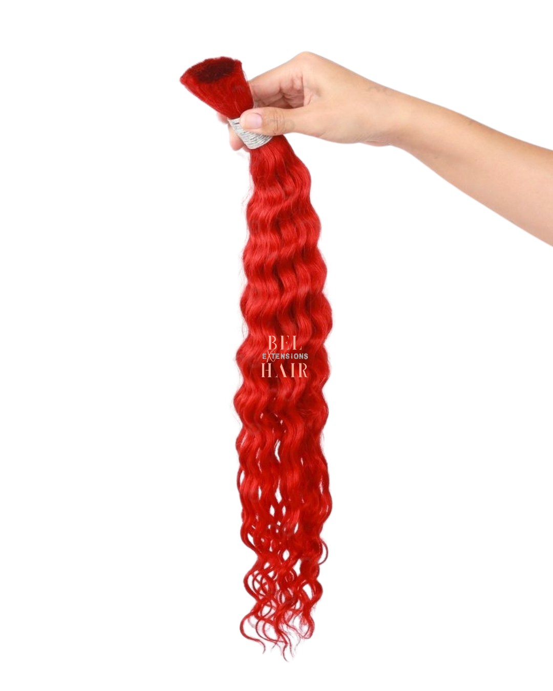 curly Red boho human braiding hair