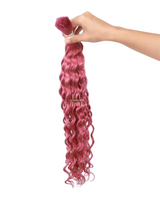 curly pink boho human braiding hair