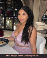 Mini Bougie Clip-in Set 200g | Island Curly Clip-in Extensions (3c)