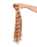 curly honey blonde boho human braiding hair