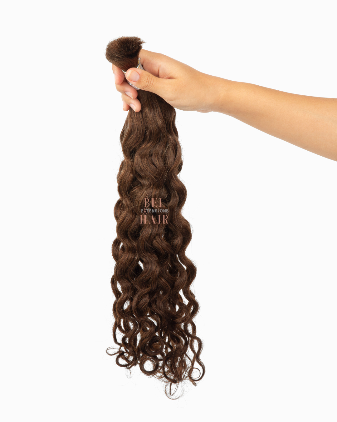 curly medium brown boho human braiding hair