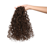 Exotic Curly Fusion K-Tips — Dark Brown #2, 24"