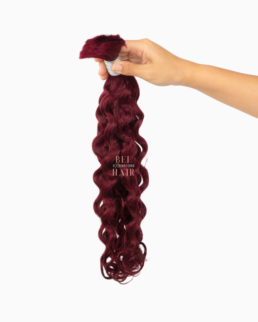 curly burgundy boho human braiding hair