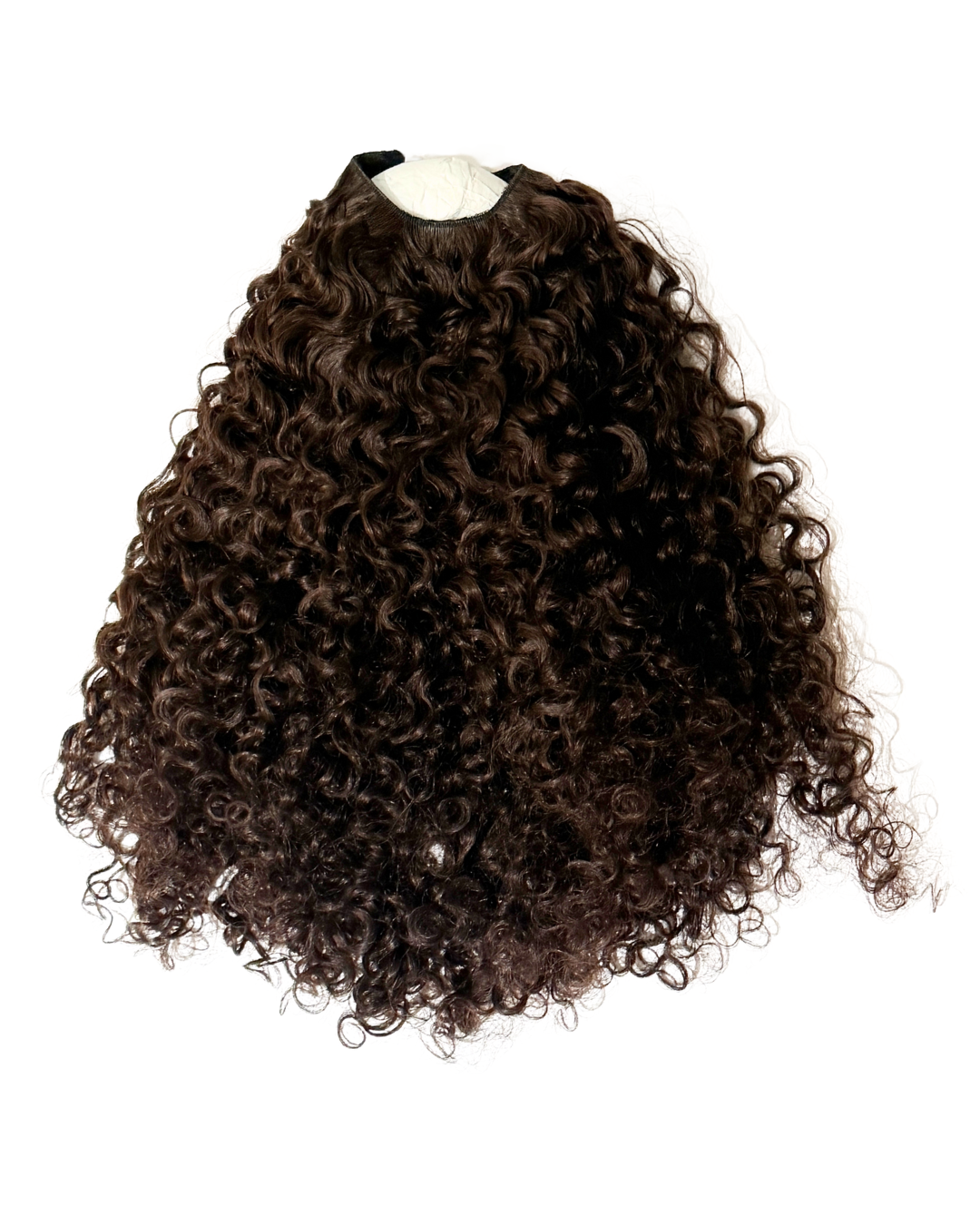 Custom 24" 300g U-Part Wig Island Curly - Darkest Brown; SALE