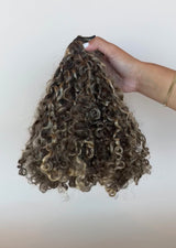 Custom 18" 320g Bougie Island Curly Clip-in Set Dark Brown/Blonde