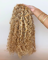 Custom 24" 320g Bougie Island Curly Clip-in Set #27/#613
