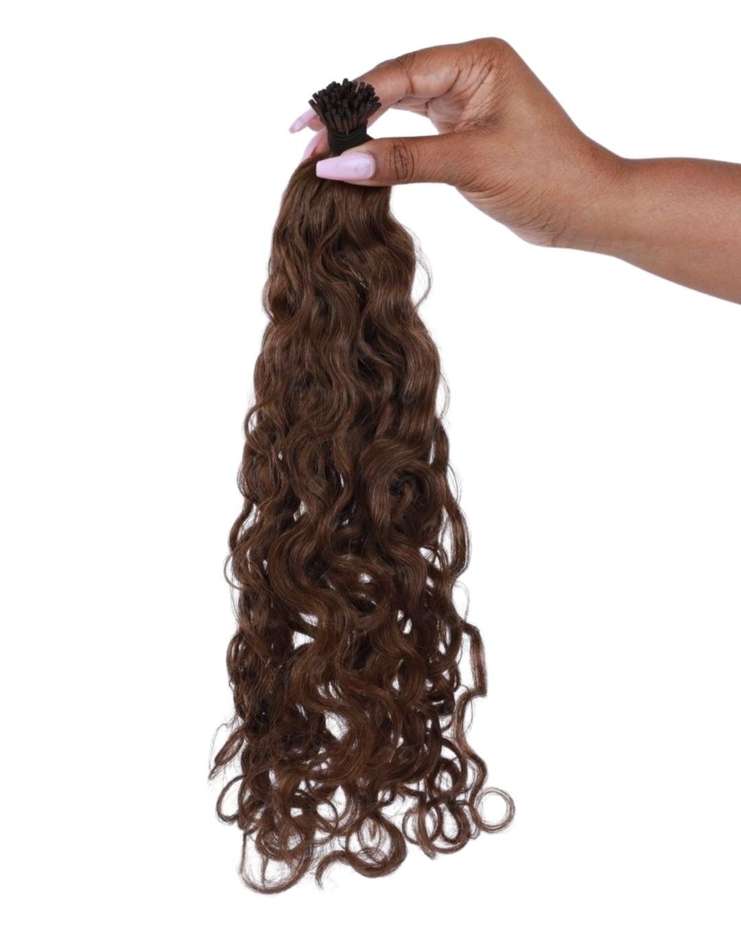 22" Beach Wavy I-tip Dark Brown (#2)