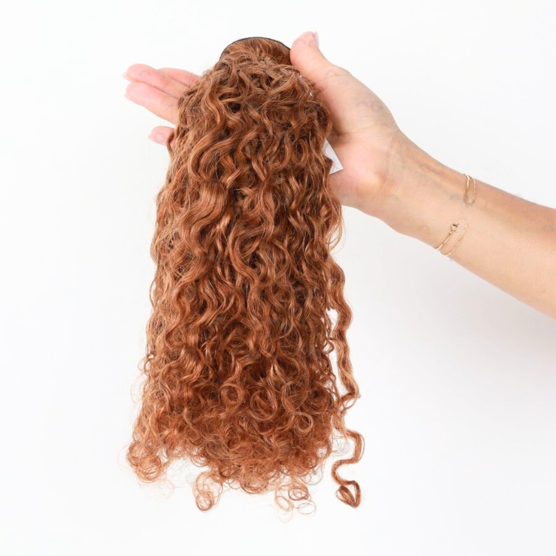Island Curly Fusion K-Tips — Ginger #30, 22"