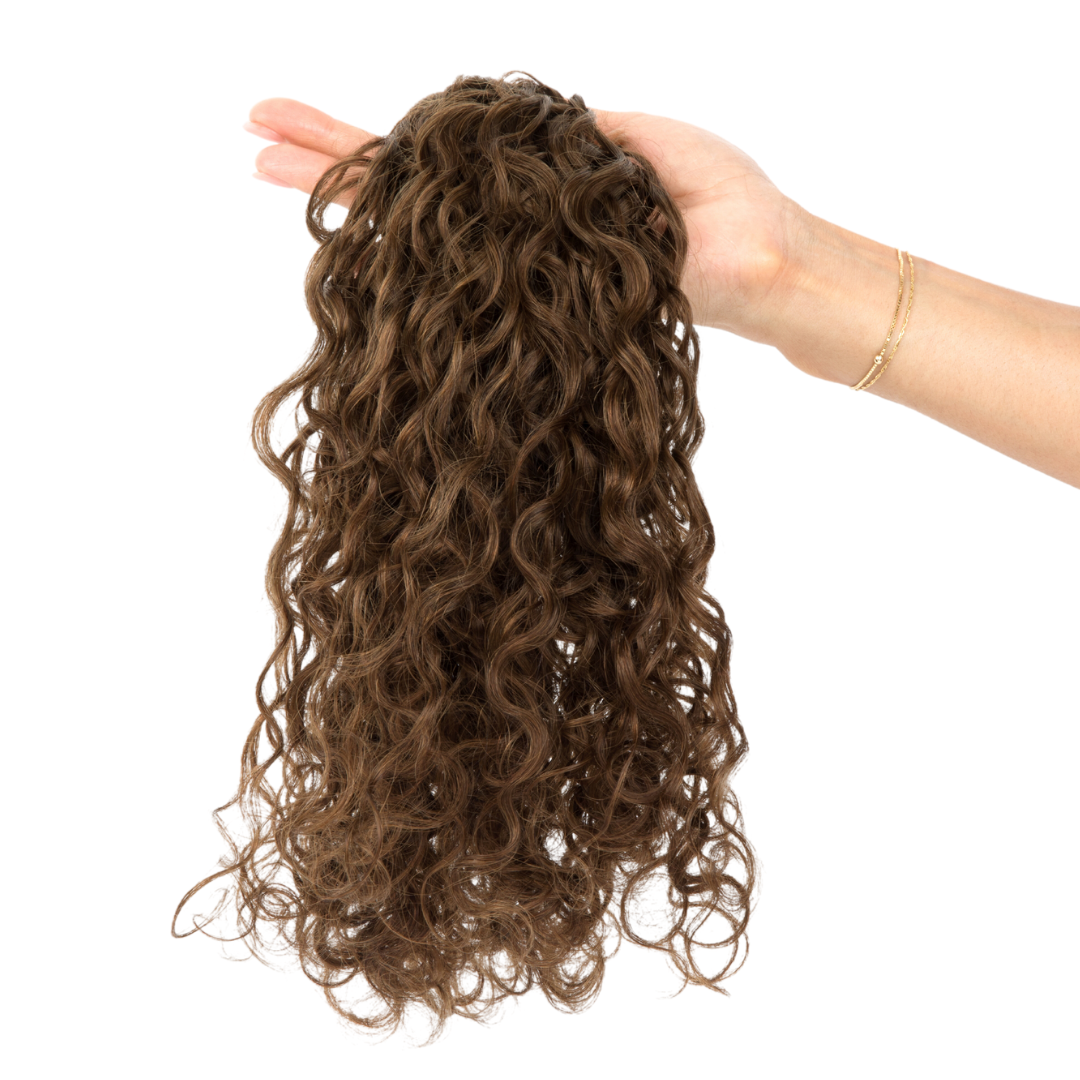 Beach Wavy Machine Weft — Medium Brown #4, 18"