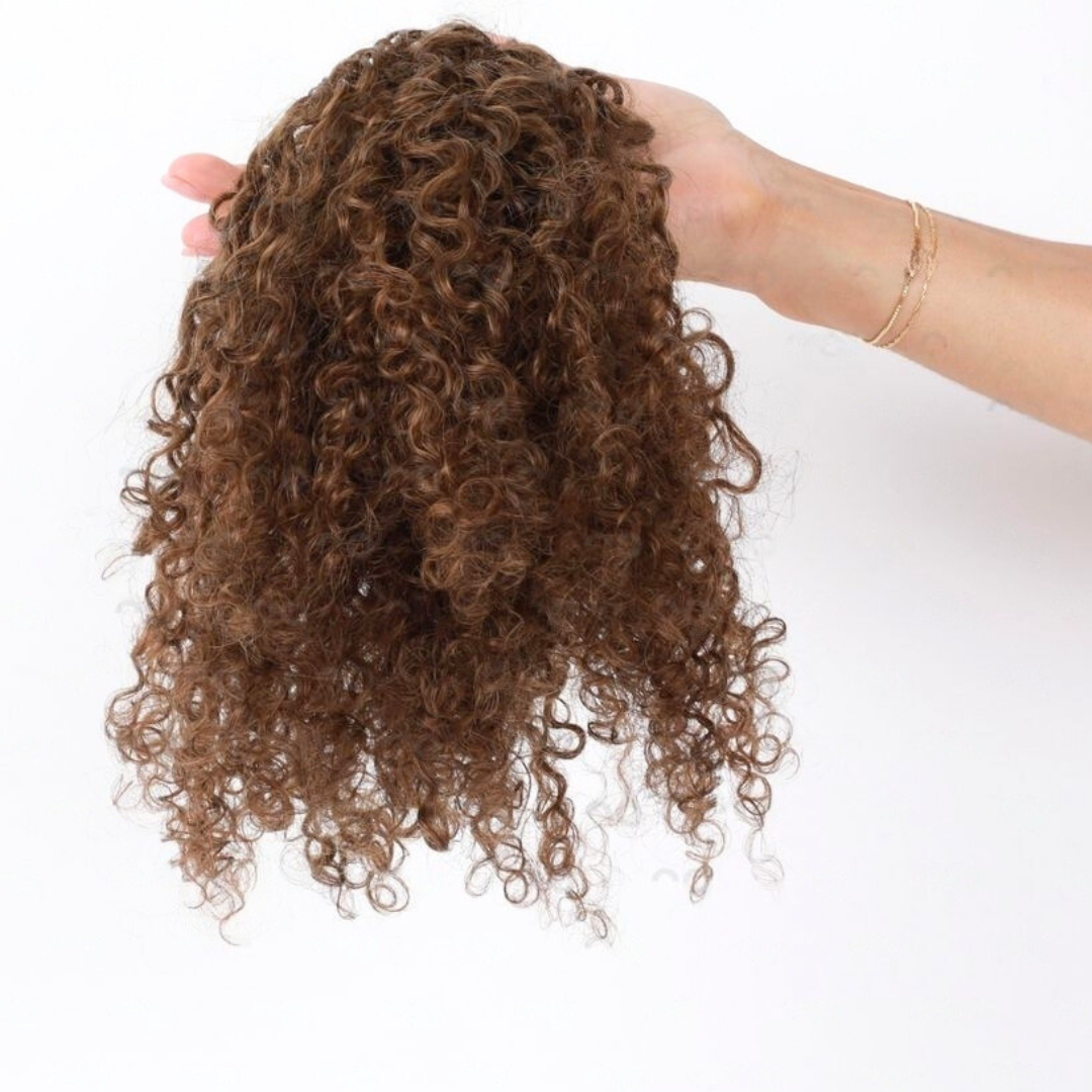 22" Island Curly Genius Weft Medium Brown (#4)